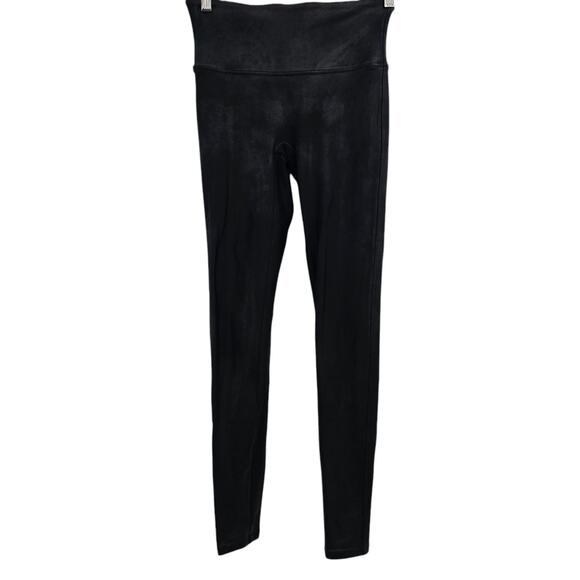 SPANX Leggings Womens Medium Black High Rise Slimming Shaping Tummy Control - Picture 2 of 7